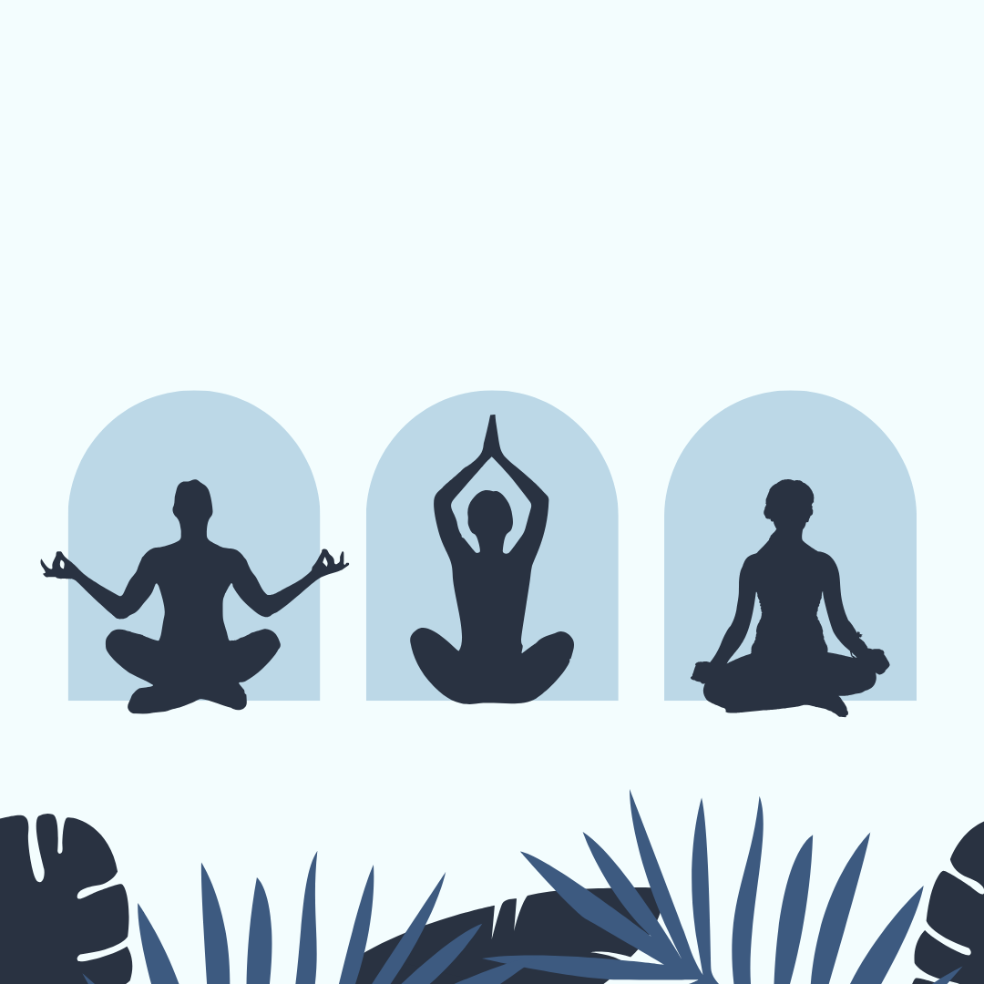 blue modern international yoga day instagram post